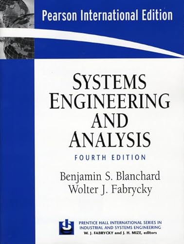 9780131963269: Systems Engineering and Analysis: International Edition