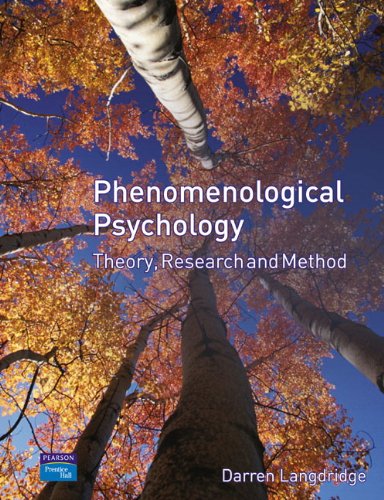 9780131965232: Phenomenological Psychology: Theory, Research and Method