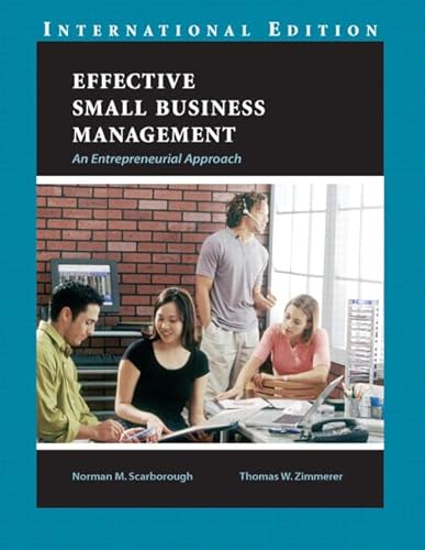 Imagen de archivo de Effective Small Business Management a la venta por Better World Books Ltd