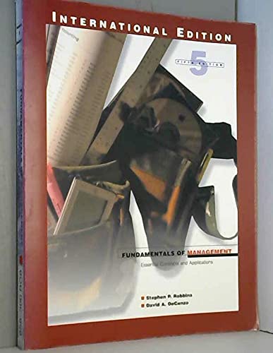 Imagen de archivo de Fundamentals of Management: Essential Concepts and Applications: International Edition a la venta por MusicMagpie