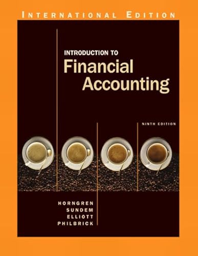 Beispielbild fr Introduction to Financial Accounting:Horngren, Charles T.; Sundem, Ga zum Verkauf von Iridium_Books