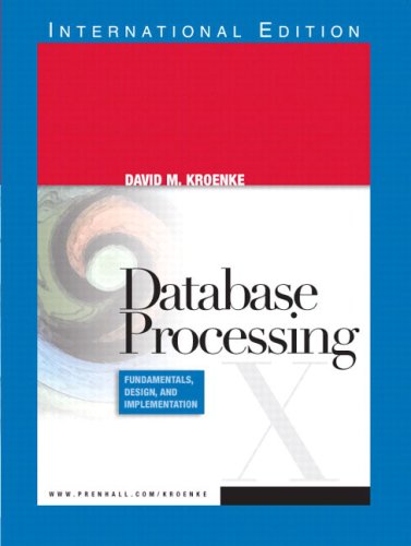 Beispielbild fr Database Processing : Fundamentals, Design, and Implementation zum Verkauf von Buchpark