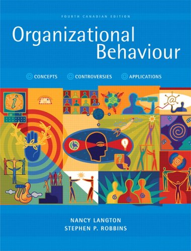 9780131971103: Organizational Behaviour: Concepts, Controversies, Applications, Fourth Canadian Edition (4th Edition)