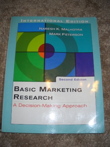 Stock image for Basic Marketing Research: A Decision-Making Approach (2nd/International Edition) for sale by Anybook.com