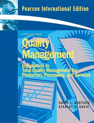 Stock image for Quality Management: International Edition for sale by Greener Books