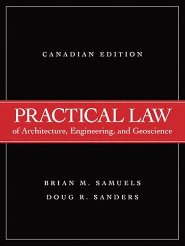 Beispielbild fr Practical Law of Architecture, Engineering, and Geoscience, Canadian Edition zum Verkauf von Green Street Books