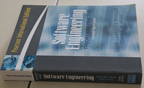 Beispielbild fr Software Engineering : Theory and Practice zum Verkauf von Better World Books Ltd