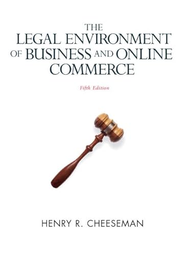 Stock image for The Legal Environment of Business and Online Commerce for sale by BookHolders