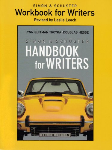 Stock image for Simon and Schuster Workbook for Writers for Simon & Schuster Handbook for Writers for sale by SecondSale