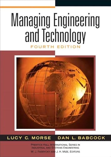 9780131994218: Managing Engineering and Technology: An Introduction to Management for Engineers