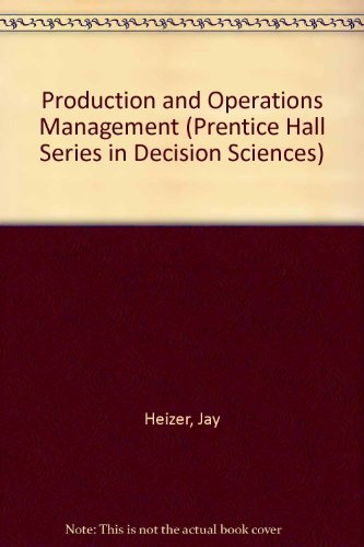 Beispielbild fr Production and Operations Management: Strategic and Tactical Decisions zum Verkauf von ThriftBooks-Dallas