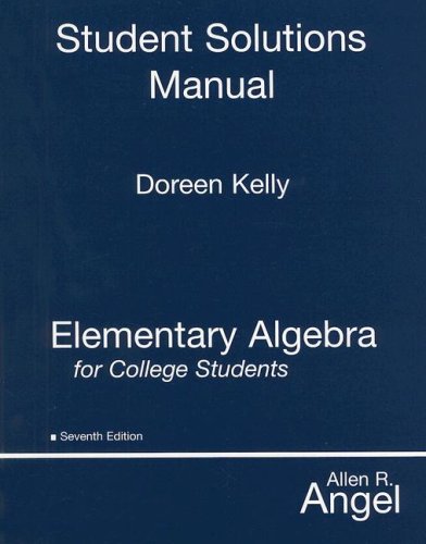 Imagen de archivo de Elementary Algebra for College Students, Student Solutions Manual a la venta por HPB-Red