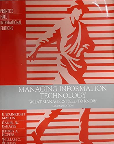 Imagen de archivo de Managing Information Technology a la venta por Reuseabook