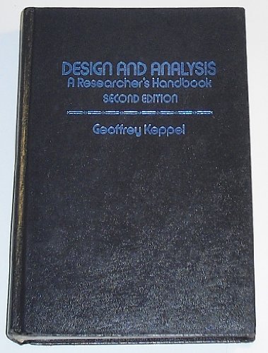 9780132000482: Design and Analysis - A Researcher's Handbook