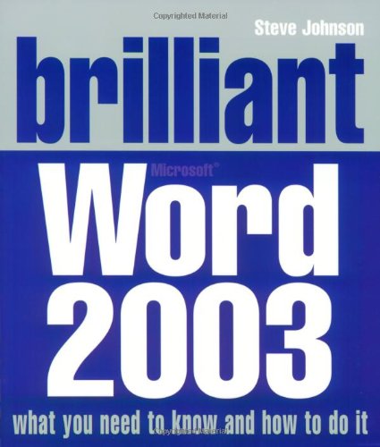 Beispielbild fr Brilliant Word 2003 zum Verkauf von WorldofBooks