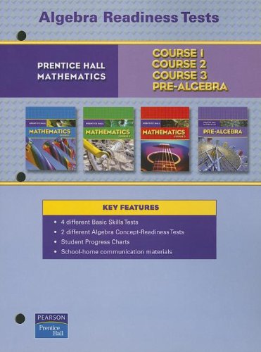 9780132013901: Prentice Hall Math Algebra Readiness Tests Blackline Masters 2007