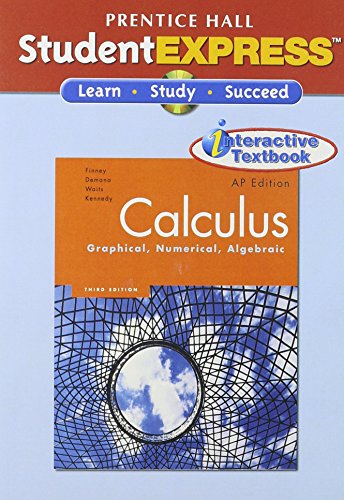 Imagen de archivo de Calculus: Graphical, Numerical, Algebraic Student Express CD a la venta por Textbook Pro