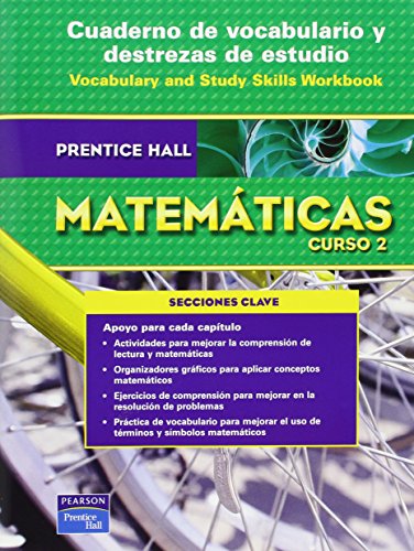 Stock image for Prentice Hall Mathematics Curso 2 Cuaderno de vocabulario y destrezas de estudio. (Paperback) for sale by Nationwide_Text