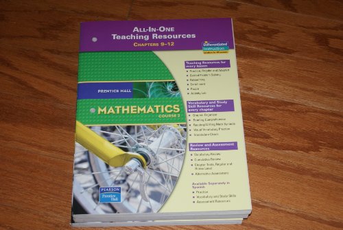 Stock image for PRENTICE HALL MATH COURSE 2 ALL IN ONE TEACHING RESOURCES FOR CHAPTERS 9-12 (BLACKLINE MASTERS) 2007 for sale by HPB-Red