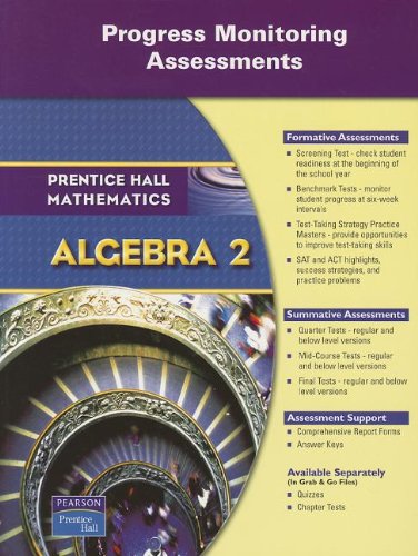 9780132014663: Prentice Hall Math Algebra 2 Pma (Progress Monitoring Assessment) Blackline Masters 2007