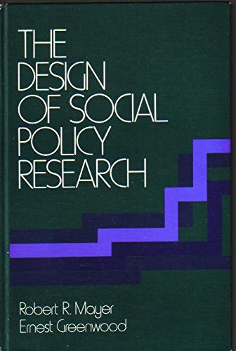 Imagen de archivo de The Design of Social Policy Research a la venta por Better World Books