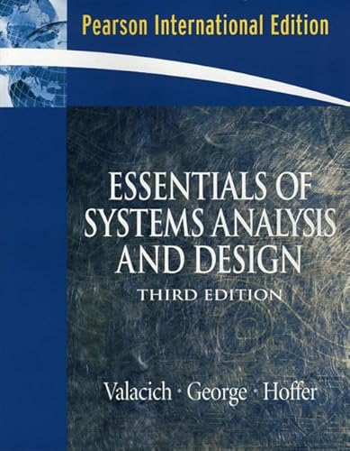 Beispielbild fr Essentials of System Analysis and Design zum Verkauf von Buchpark