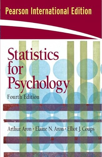 9780132018104: Statistics for Psychology: International Edition