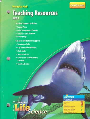 9780132034715: Prentice Hall Teaching Resources (Focus on California Life Science, Unit 3)