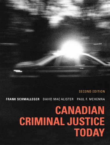 Imagen de archivo de Canadian Criminal Justice Today with Study Chart Package a la venta por Better World Books