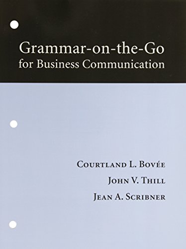 Beispielbild fr Grammar-on-the-Go for Business Communication zum Verkauf von Better World Books: West