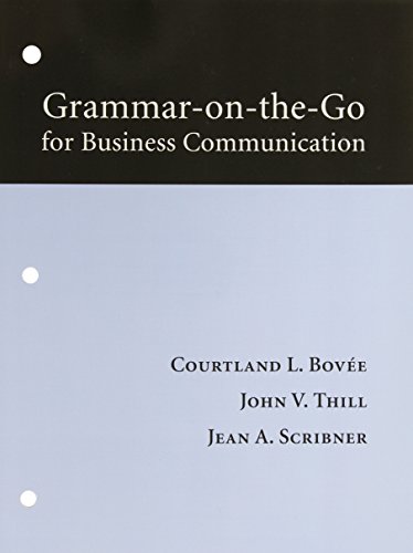 Imagen de archivo de Grammar-on-the-Go for Business Communication a la venta por Better World Books: West