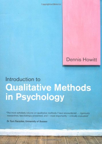 9780132068741: Introduction to Qualitative Methods in Psychology