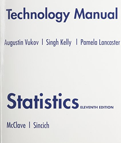 9780132069564: Technology Manual for Statistics