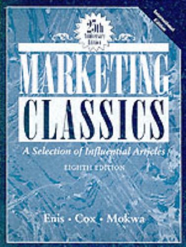 Stock image for Marketing Classics: A Selection of Influential Articles (International Edition) for sale by Goldstone Books