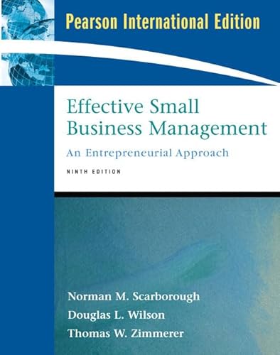 Imagen de archivo de Effective Small Business Management : International Edition a la venta por Better World Books Ltd