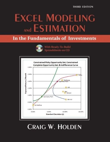 Imagen de archivo de Excel Modeling and Estimation in the Fundamentals of Investments [With CDROM] a la venta por ThriftBooks-Atlanta