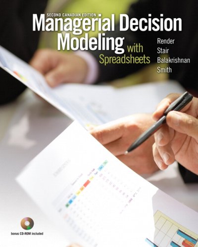 Beispielbild fr Managerial Decision Modeling with Spreadsheets zum Verkauf von Better World Books