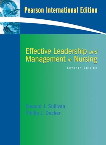 Stock image for Effective Leadership and Management in Nursing: International Edition for sale by WorldofBooks