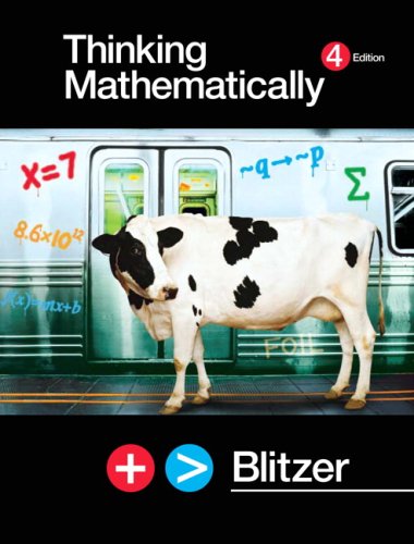 Imagen de archivo de Thinking Mathematically plus MyMathLab Student Access Value Pack (includes Student Solutions Manual and CD Study Pack) a la venta por Iridium_Books