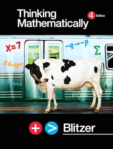 Stock image for Thinking Mathematically plus MyMathLab Student Access Value Pack (includes Student Solutions Manual and CD Study Pack) for sale by Iridium_Books
