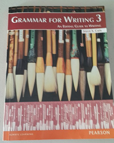 9780132089005: Grammar for Writing 3