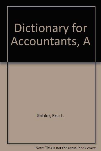 Beispielbild fr A dictionary for accountants zum Verkauf von ThriftBooks-Dallas