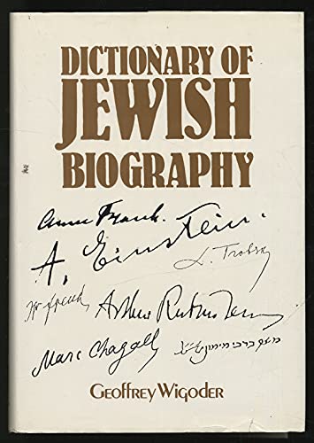 9780132101059: A Dictionary of Jewish Biography