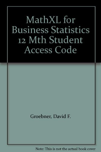 Stock image for MathXL for Business Statistics 12 mth Student Access Code for sale by PAPER CAVALIER UK