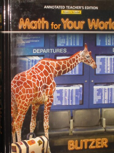 Beispielbild fr Math for Your World, Annotated Teacher's Edition zum Verkauf von Better World Books