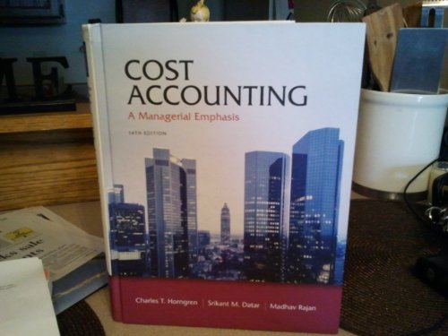 9780132109178: Cost Accounting: A Managerial Emphasis