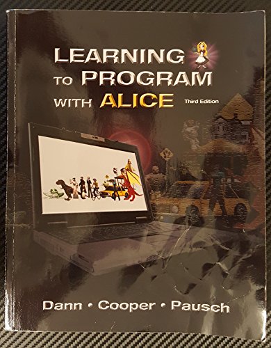Beispielbild fr Learning to Program with Alice (w/ CD ROM) zum Verkauf von KuleliBooks