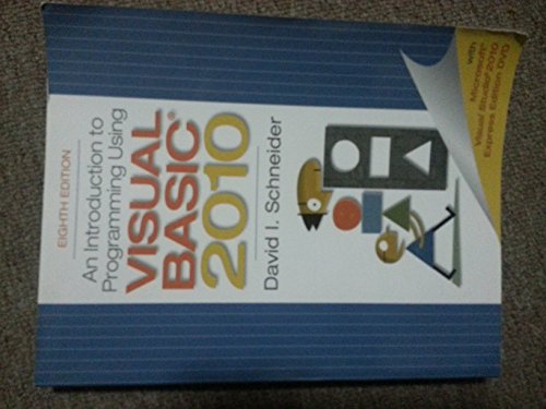 Imagen de archivo de Introduction to Programming Using Visual Basic 2010 a la venta por Better World Books