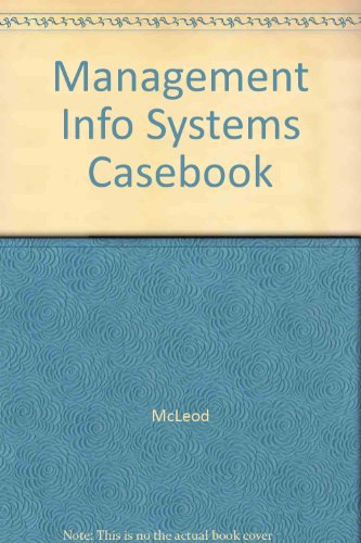 9780132135542: Management Info Systems Casebook