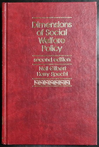Imagen de archivo de Dimensions Of Social Welfare Policy a la venta por The Yard Sale Store
